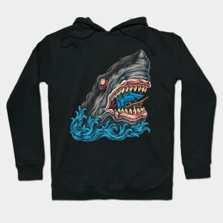 Shark Old School Tattoo Hoodie